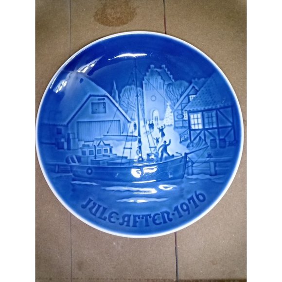 Christmas 1976 Jule After Plate Bing&Grondahl Christmas Welcome Copenhagen 9076 - Picture 2 of 6